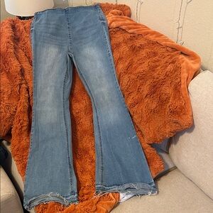 No Boundaries Flare Jeans in Blue